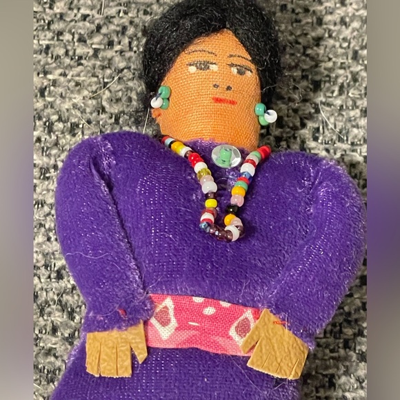 Native American Vintage Navajo 6" Dolls Bead Necklace Handmade - Picture 4 of 4